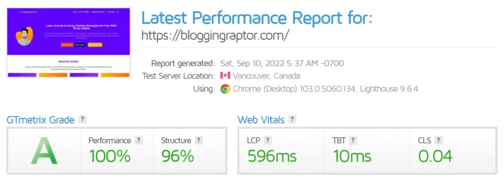 gtmetrix-results