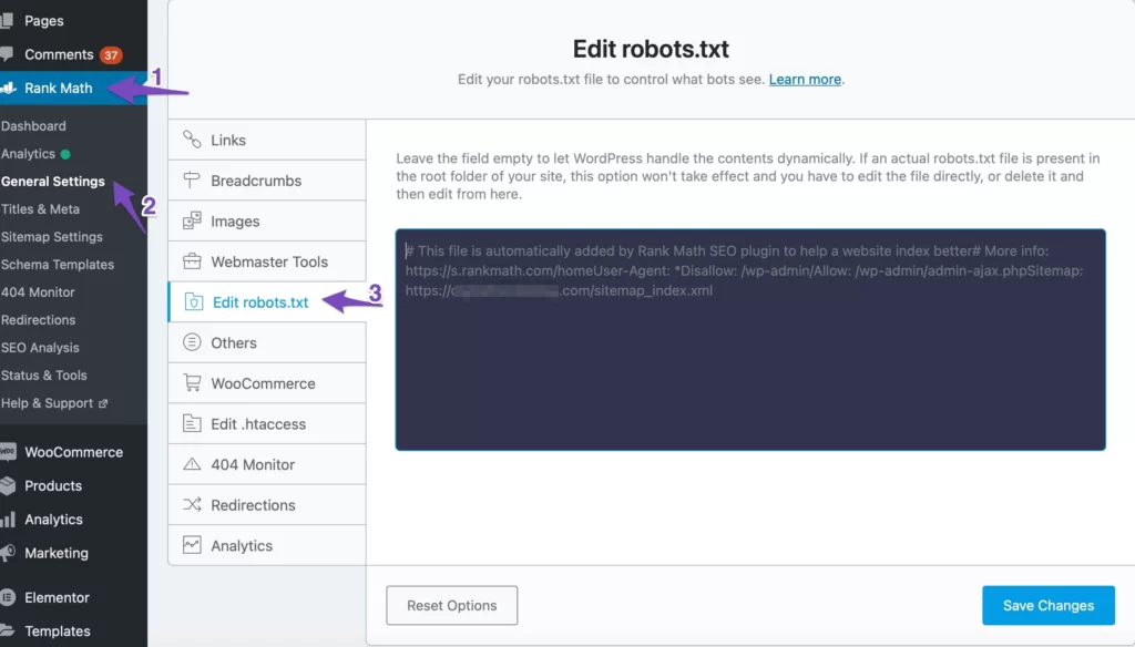 adding custom robots.txt in rankmath