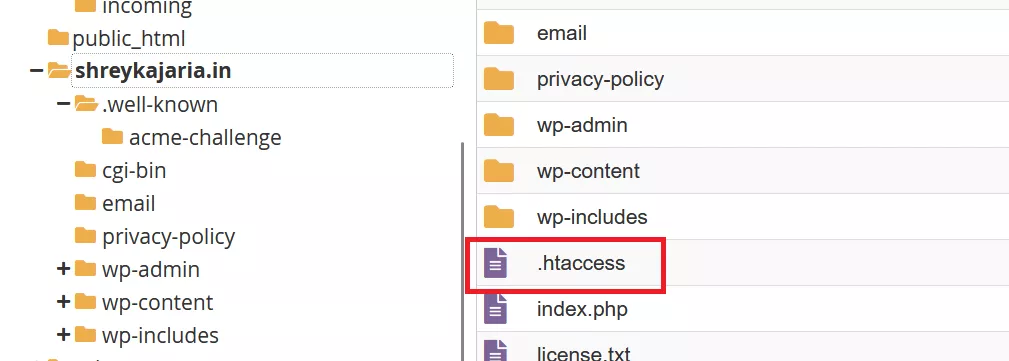 find-htaccess-file