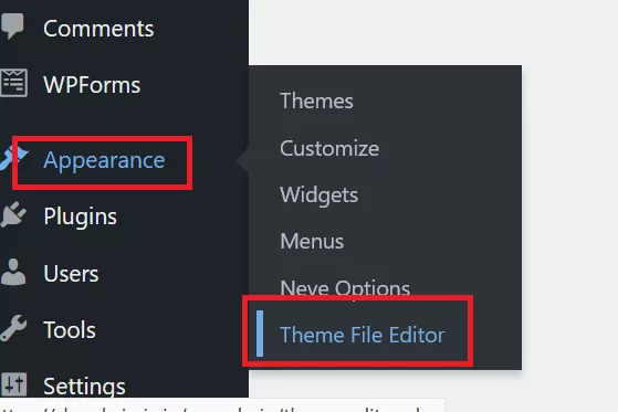 wordpress-theme-file-editor-setting