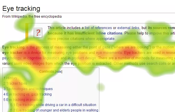 website heatmap example