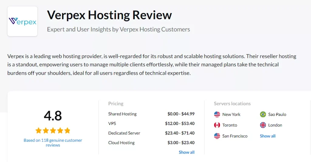 verpex hosting review hostadvice